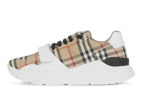 burberry ramsey vintage check suede leather sneakers|Burberry ramsey check sneakers.